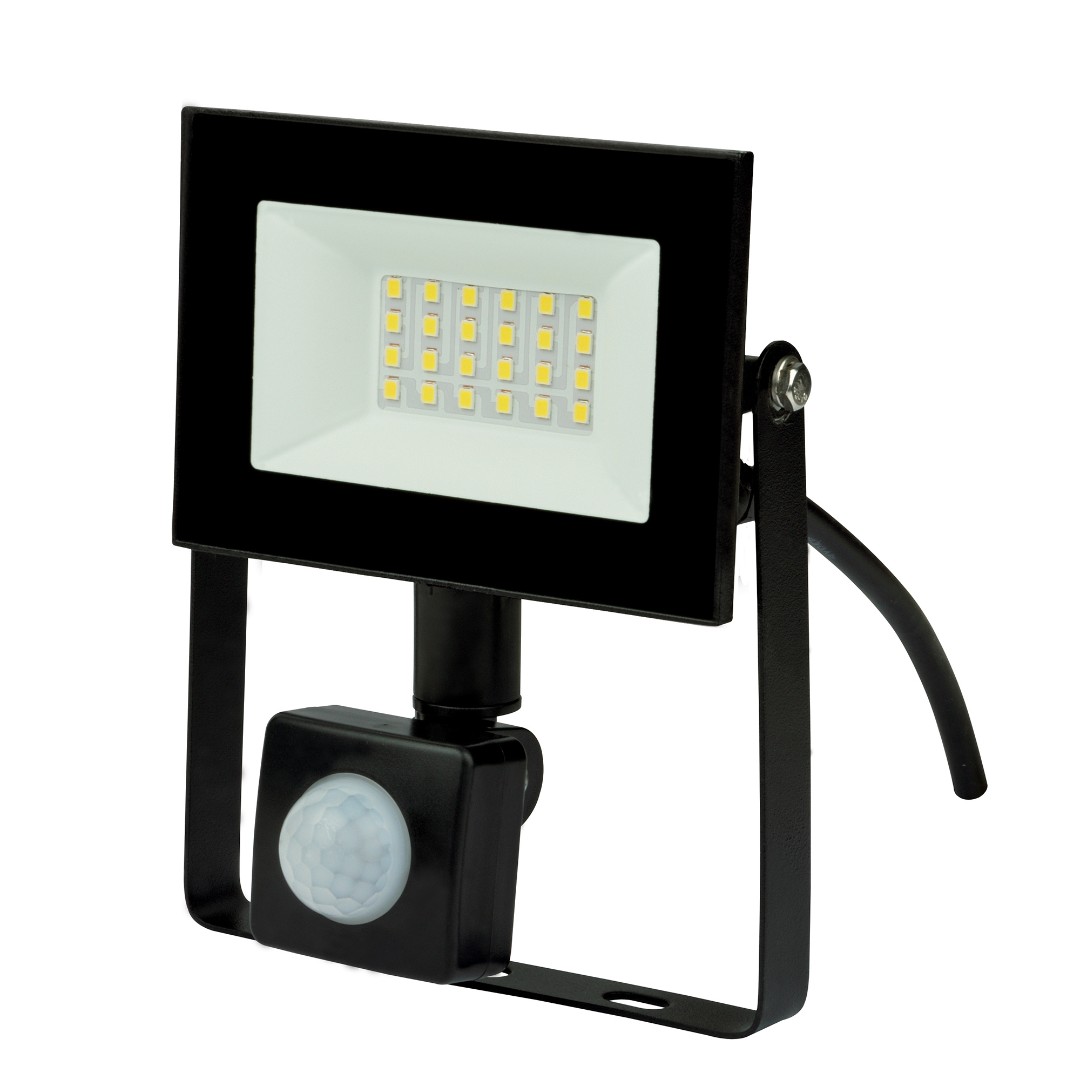 ULF-F62-30W/6500K SENSOR IP54 200-240В BLACK Прожектор светодиодный с датчиком движения и освещеннос