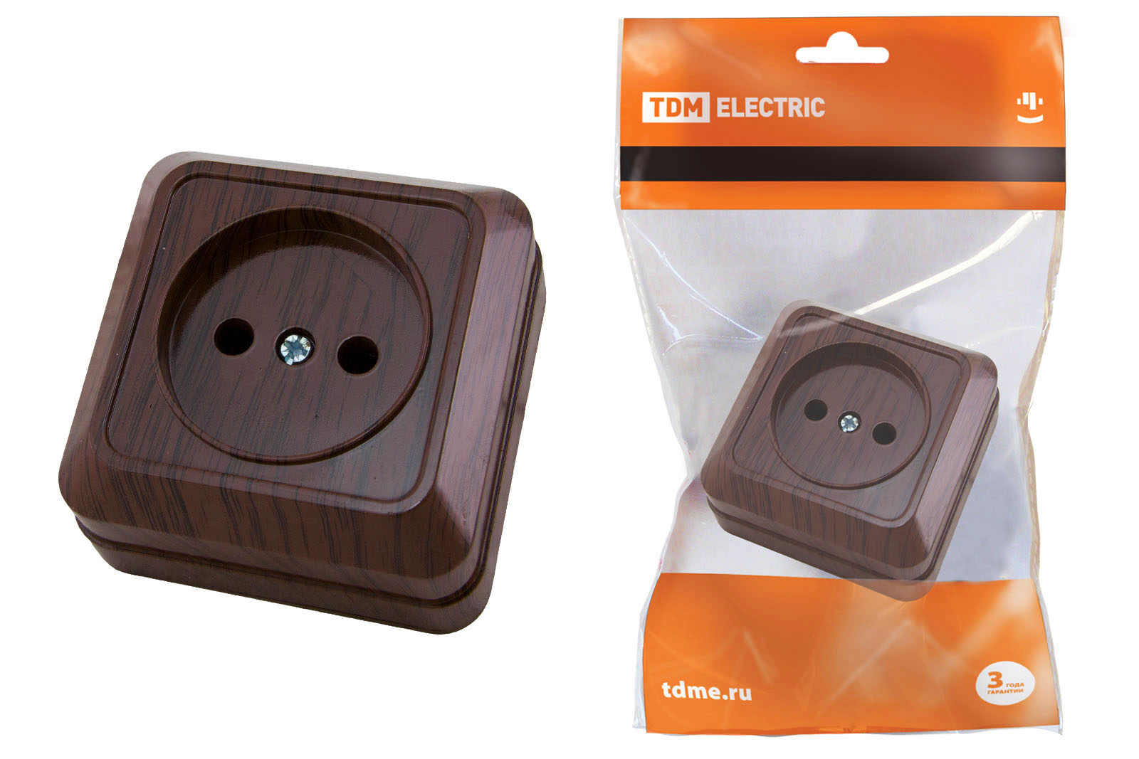 Розетка 2П открытой установки IP20 10А, букЛадога